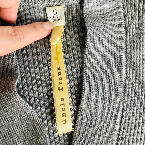 ANTHROPOLOGIE UNCLE FRANK WMNS KNIT SWEATER SLIP ON DRESS SIZE SMALL GRAY - Picture 9 of 11